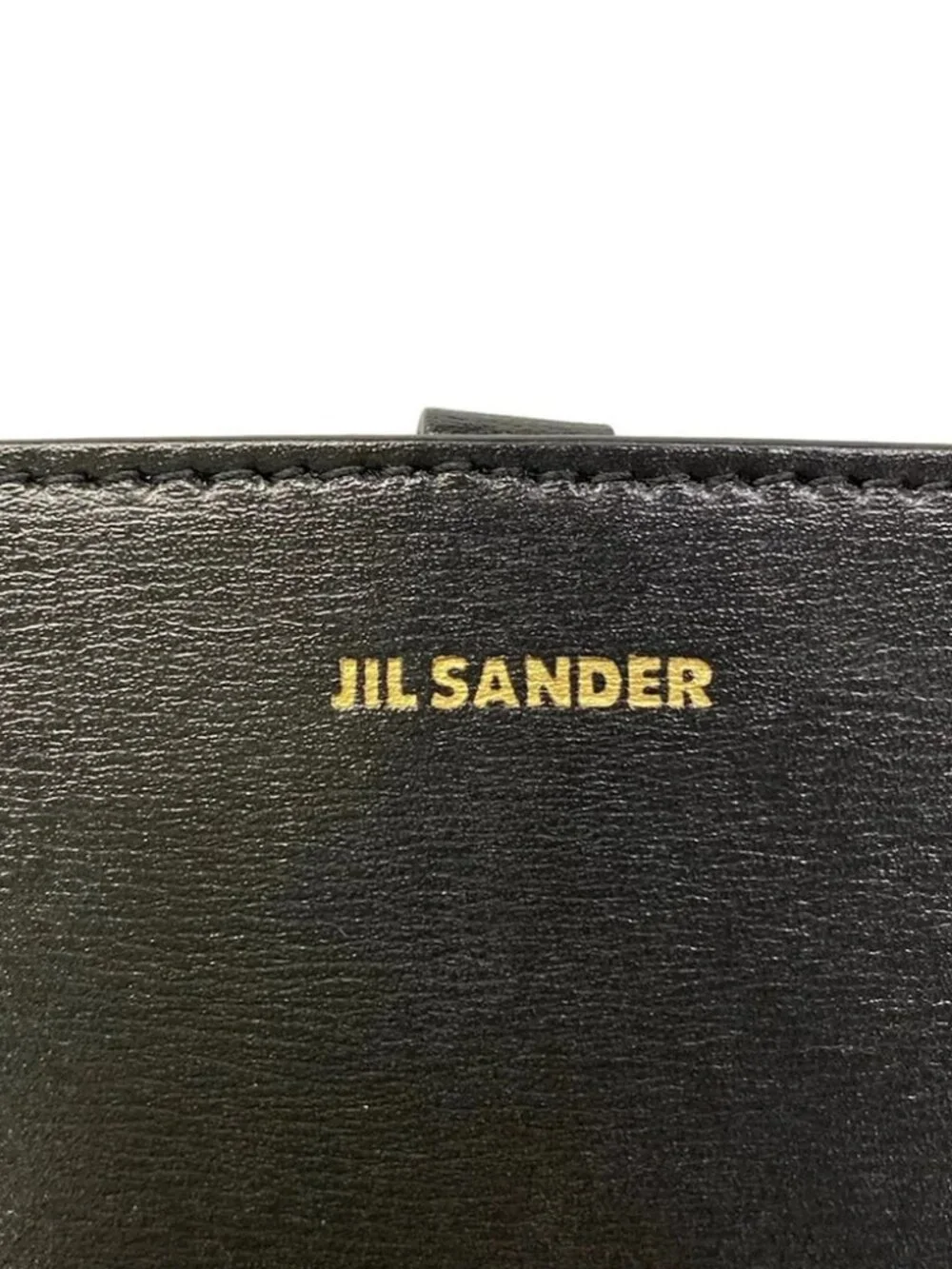 JIL SANDER TANGLE PHONE CASE Black Leather Shoulder Bag